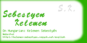 sebestyen kelemen business card